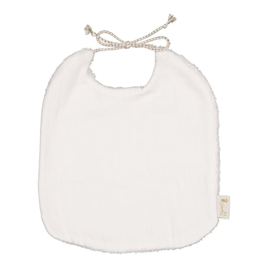 BAVOIR GAZE DE COTON BLANC CASSE